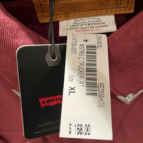 NWT Levi’s Western Jacket Mahogany - Picture 7 of 9